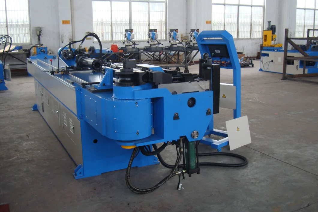 Hydraulic CNC Pipe Bender, Wheel Barrow Full Automatic Pipe Bending Machine for Solid Bar, Tube Bending Machine (GM-76CNC-2A-1S)