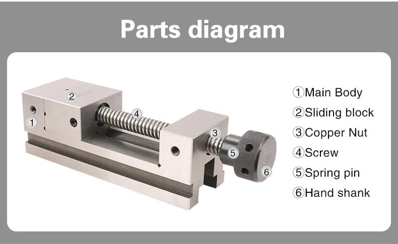 Wood Working Precision Milling Machine Vise Bench Vice Clamp Grinding Vice CNC Bench Vise